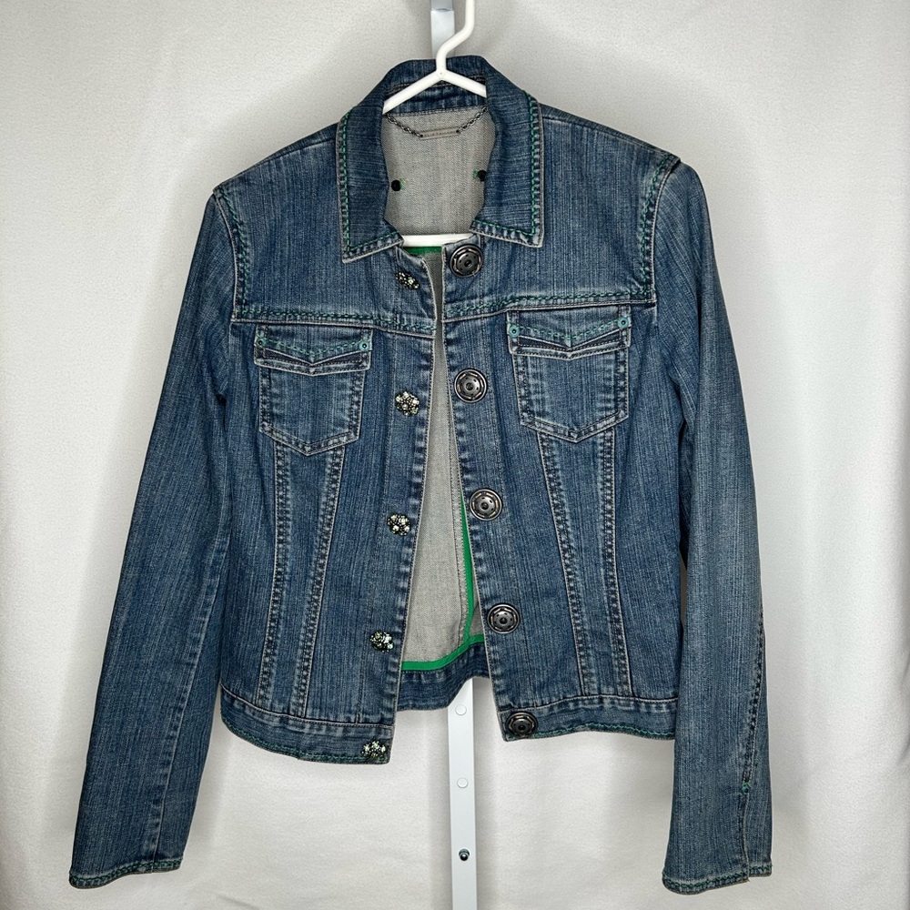 Elie Tahari Classic Blue Jean Jacket